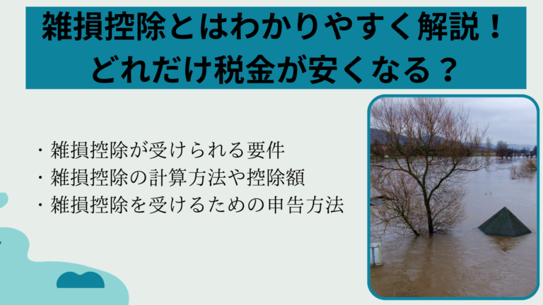 雑損控除とは？わかりやすく解説！どれだけ税金が安くなる？ とらまねブログ