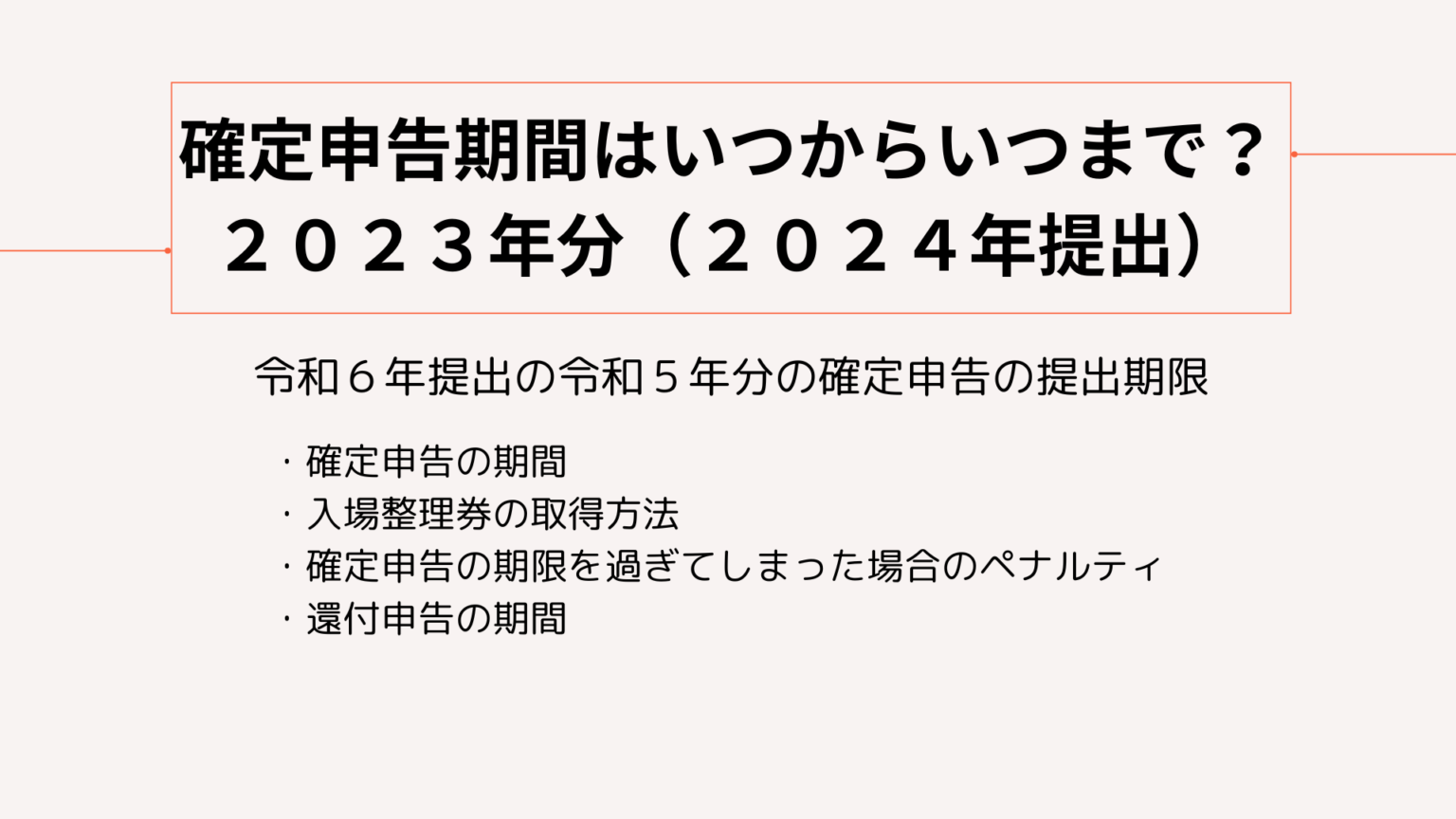 令和５年分確定申告書提出期間