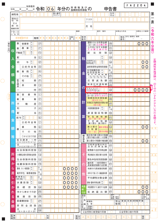 定額減税 確定申告